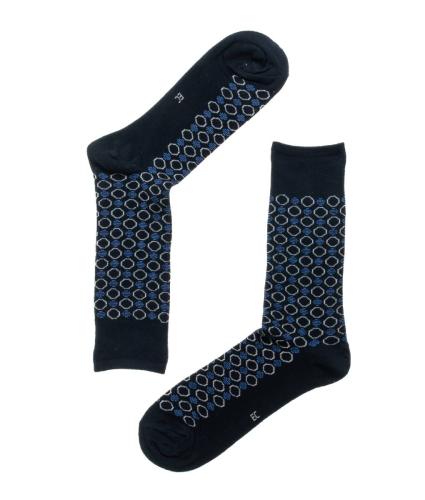 Ανδρική μπλε κάλτσα με σχέδιο